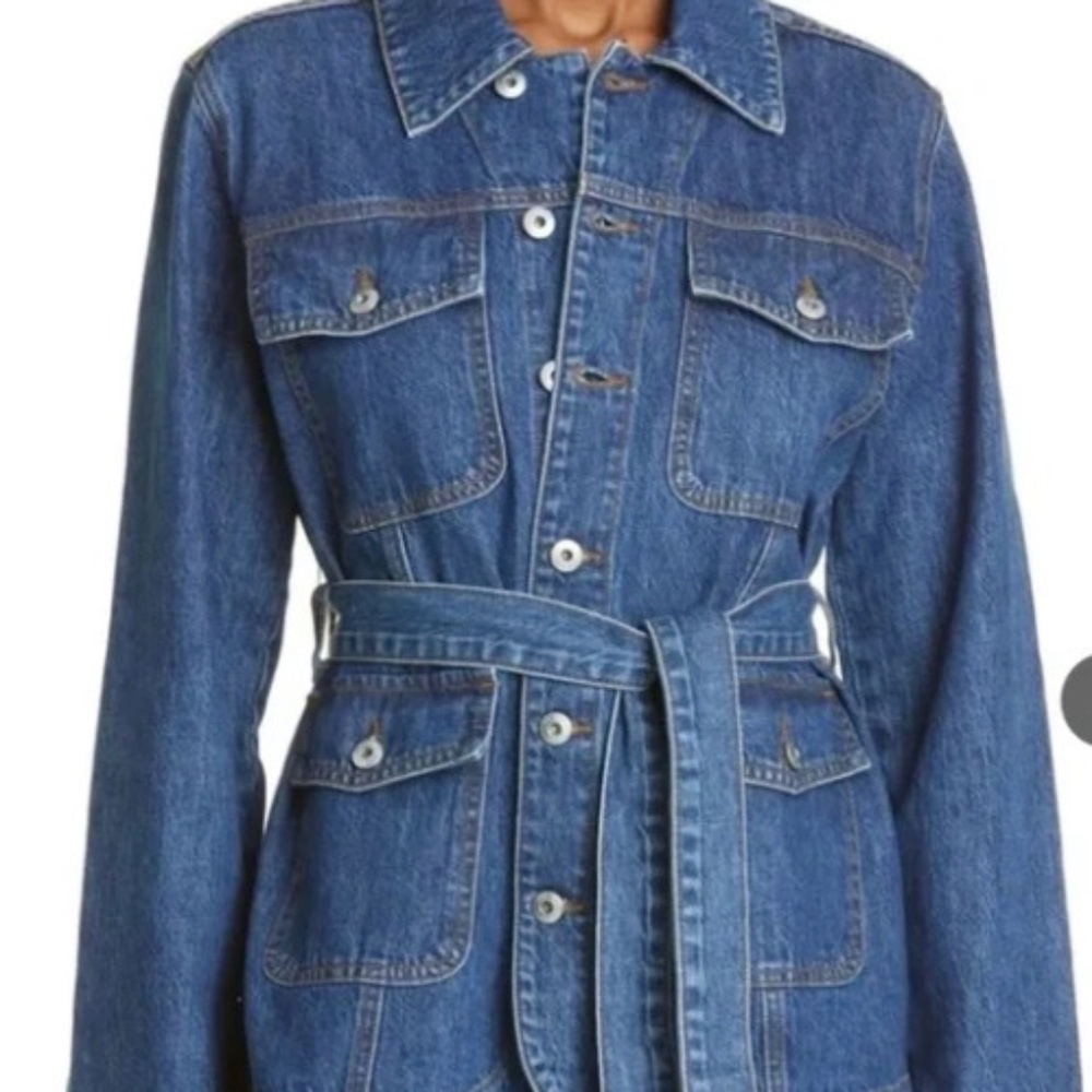 GAP Blue Denim Belted Jean Jacket